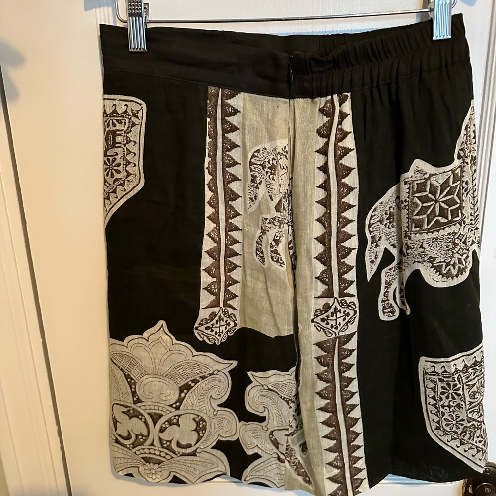 Vintage linen skirt and matching vest set, S - Picture 4 of 7